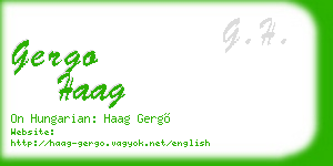 gergo haag business card