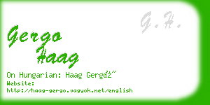 gergo haag business card